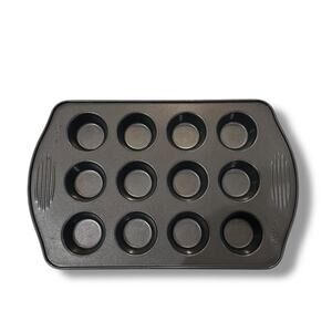 Wilton Mini Muffin Pan Tin Cheese Cake Egg Rounds Non-Stick 12 Holes Heavyweight